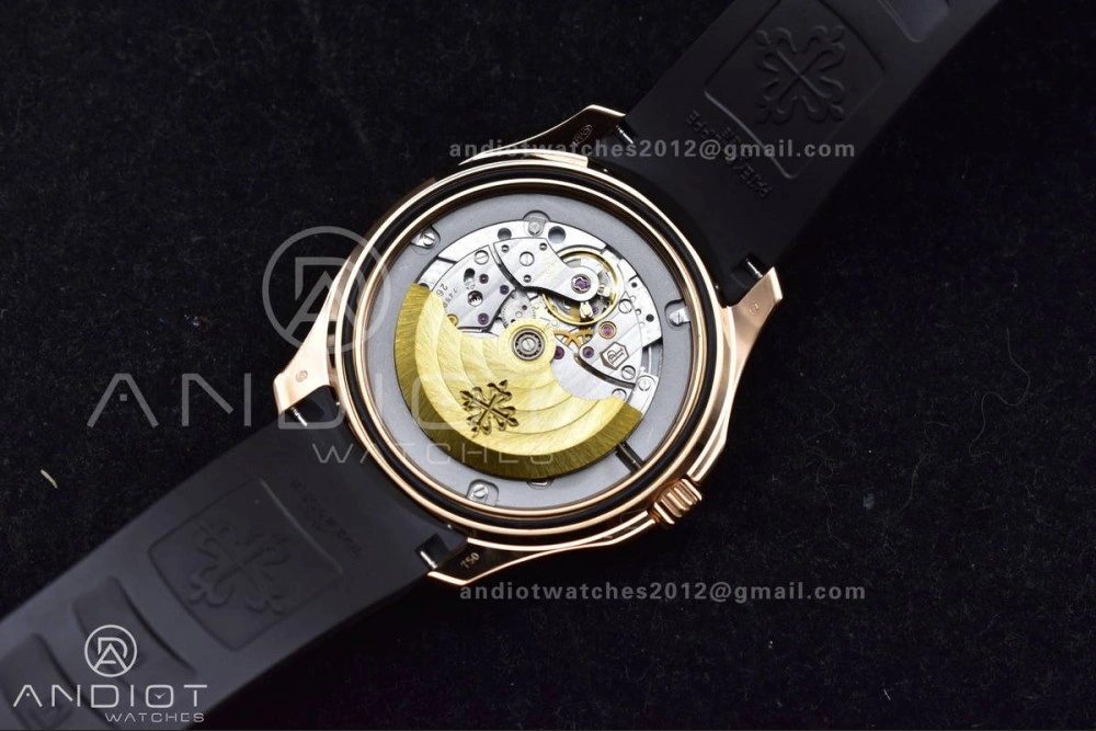 Elegant Aquanaut 5167R RG 3KF Best Edition Brown Dial on Brown Rubber Strap A330 Super Clone V 387