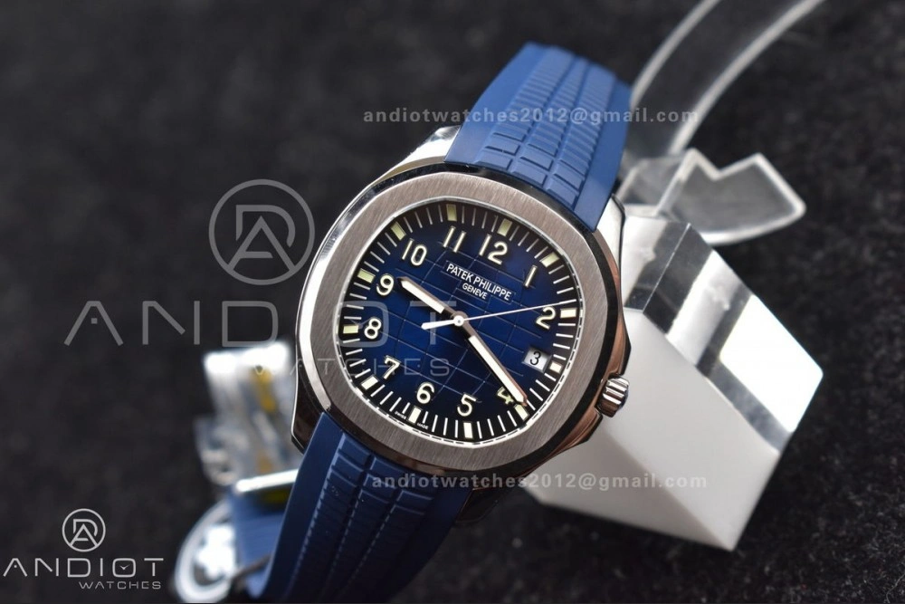 Modern Aquanaut 5168G 42mm SS ZF 1:1 Best Edition Blue Dial on Blue Rubber Strap 324CS 367