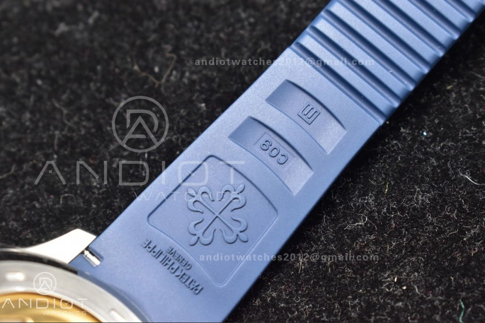 Modern Aquanaut 5168G 42mm SS ZF 1:1 Best Edition Blue Dial on Blue Rubber Strap 324CS 367