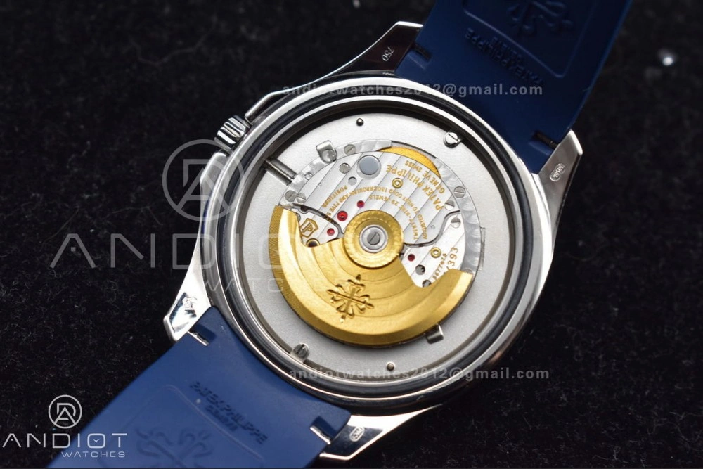 Modern Aquanaut 5168G 42mm SS ZF 1:1 Best Edition Blue Dial on Blue Rubber Strap 324CS 367