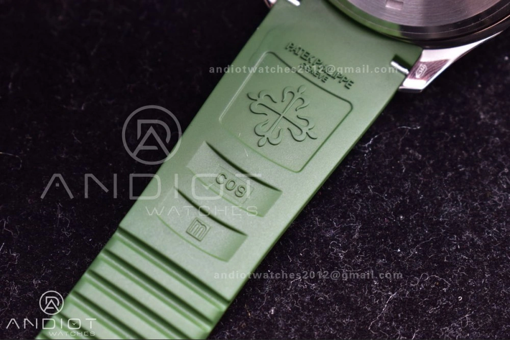 NewStyle Aquanaut 5168G 42mm SS ZF 1:1 Best Edition Green Dial On Green Rubber Strap 324CS 514