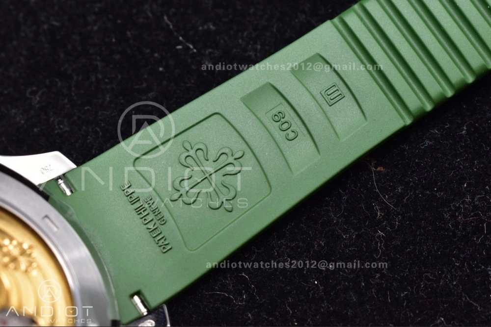 NewStyle Aquanaut 5168G 42mm SS ZF 1:1 Best Edition Green Dial On Green Rubber Strap 324CS 514