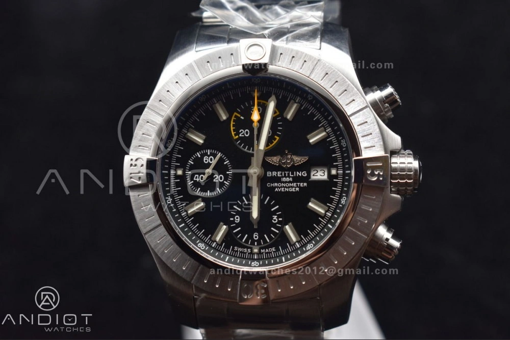 WeatherProof Avenger Chrono SS TF 1:1 Best Edition Black Dial on SS Bracelet A 161