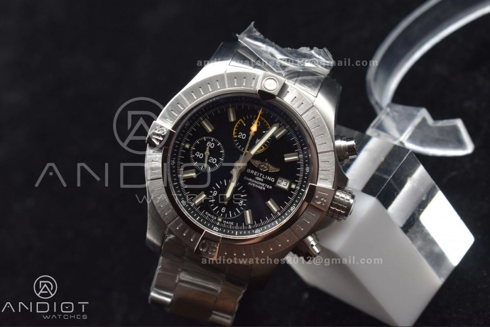 WeatherProof Avenger Chrono SS TF 1:1 Best Edition Black Dial on SS Bracelet A 161