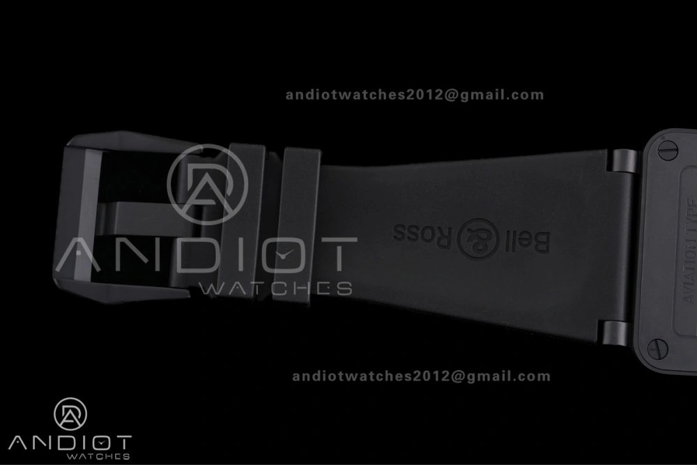 Durable BR03 ASTRO Space Punk Black Ceramic M+F 1:1 Best Edition Aventurine Dial on Rubber Strap A 155