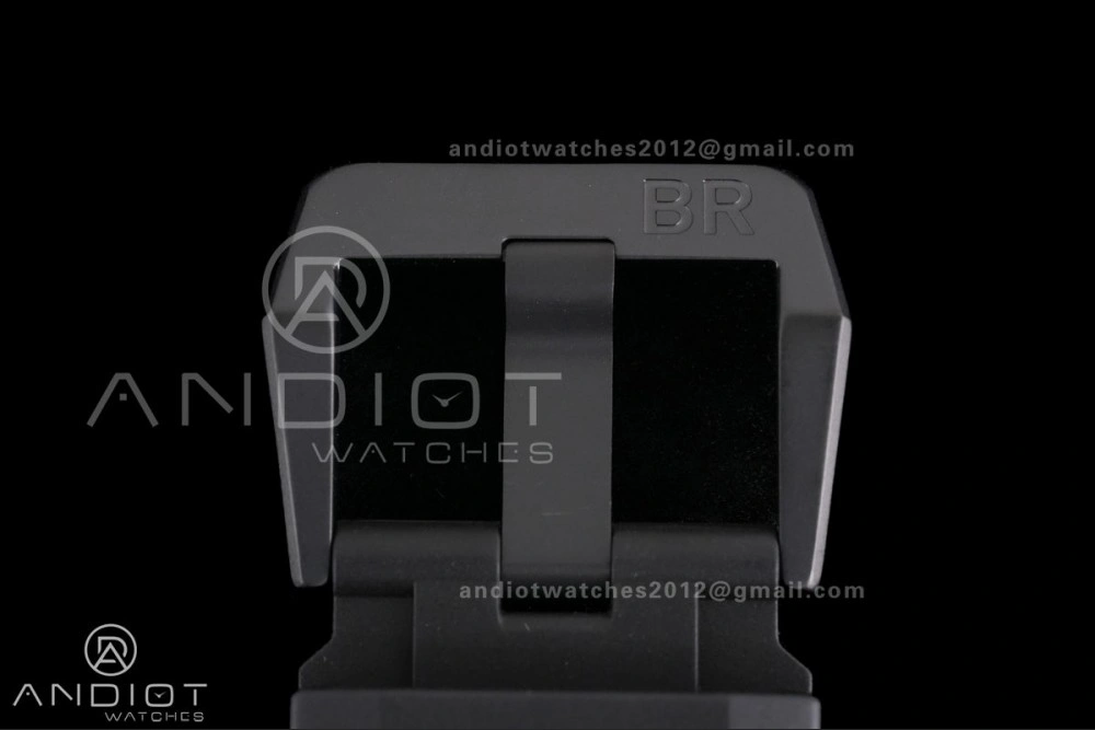 Durable BR03 ASTRO Space Punk Black Ceramic M+F 1:1 Best Edition Aventurine Dial on Rubber Strap A 155
