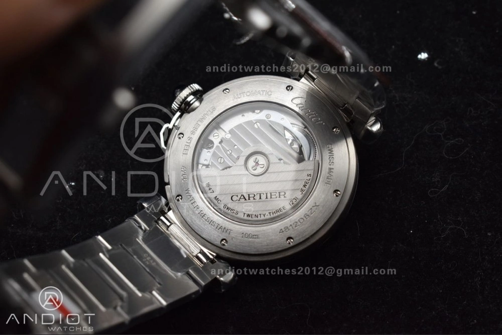 Efficient BVF Cartier Pasha Ladies Made 1:1 like the Genuine White Dial on SS Bracelet 531