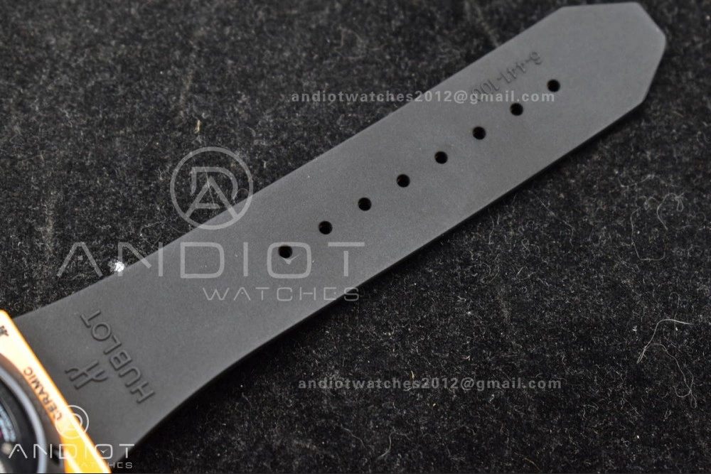 Stretchable Big Bang Unico 42mm Orange Ceramic BBF 1:1 Best Edition Skeleton Dial on Orange Rubber Strap A1280 V 275