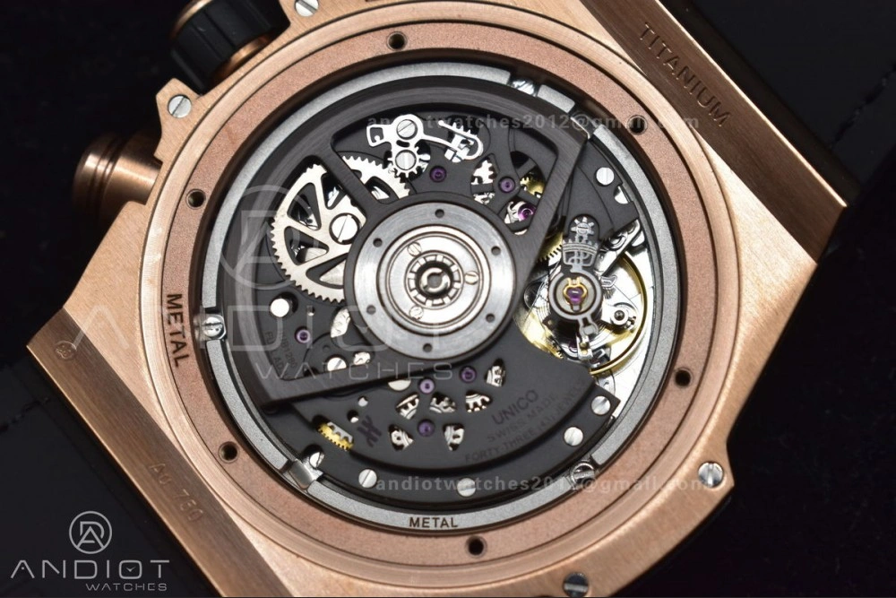 TimelessDesign Big Bang Unico Rainbow King RG 45mm ZF 1:1 Best Edition on Rainbow Gummy Strap A 277