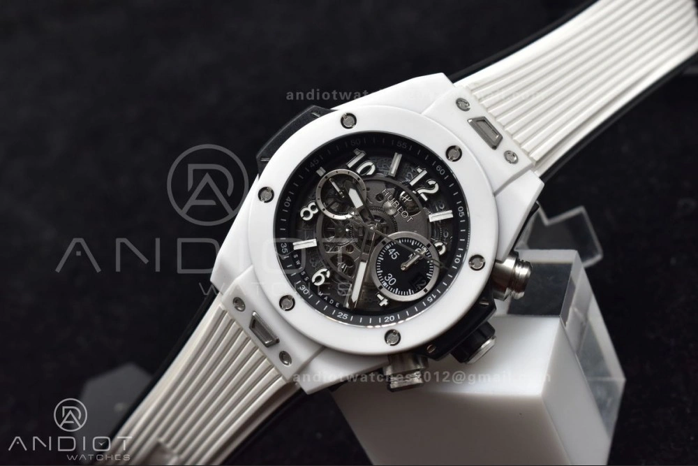 Reliable Big Bang Unico White Ceramic ZF 1:1 Best Edition Skeleton Dial on White Rubber Strap A 268