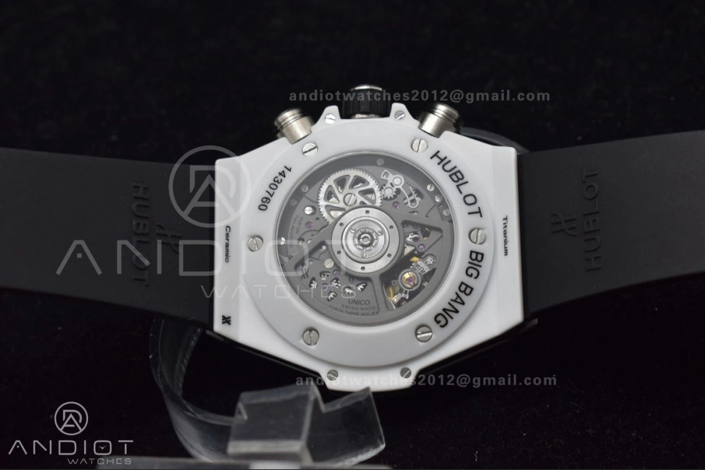 Reliable Big Bang Unico White Ceramic ZF 1:1 Best Edition Skeleton Dial on White Rubber Strap A 268