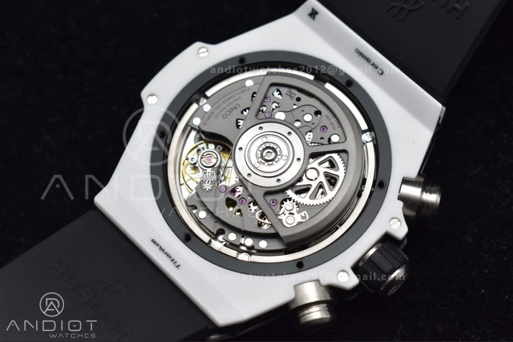 Reliable Big Bang Unico White Ceramic ZF 1:1 Best Edition Skeleton Dial on White Rubber Strap A 268