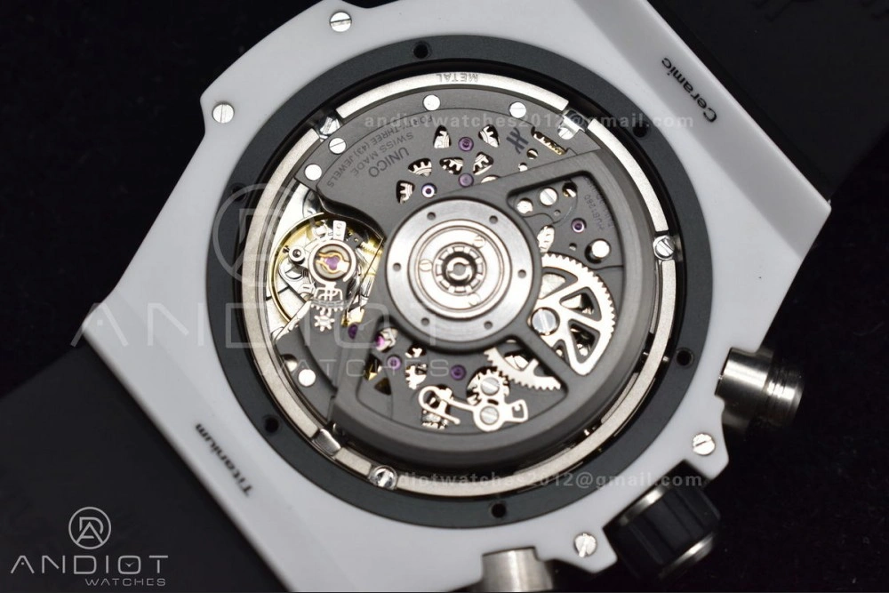 Reliable Big Bang Unico White Ceramic ZF 1:1 Best Edition Skeleton Dial on White Rubber Strap A 268