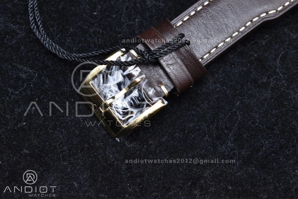 Big Pilot IW501005 Real Bronze ZF 1:1 Best Edition Black Dial on Brown Leather Strap A Minimalist 519