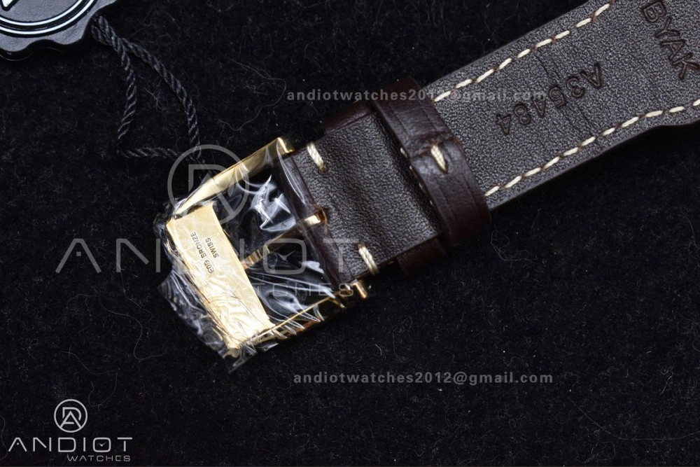 Big Pilot IW501005 Real Bronze ZF 1:1 Best Edition Black Dial on Brown Leather Strap A Minimalist 519