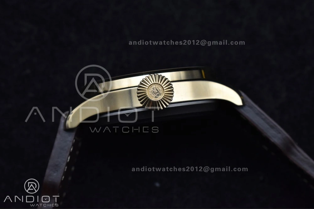 Big Pilot IW501005 Real Bronze ZF 1:1 Best Edition Black Dial on Brown Leather Strap A Minimalist 519