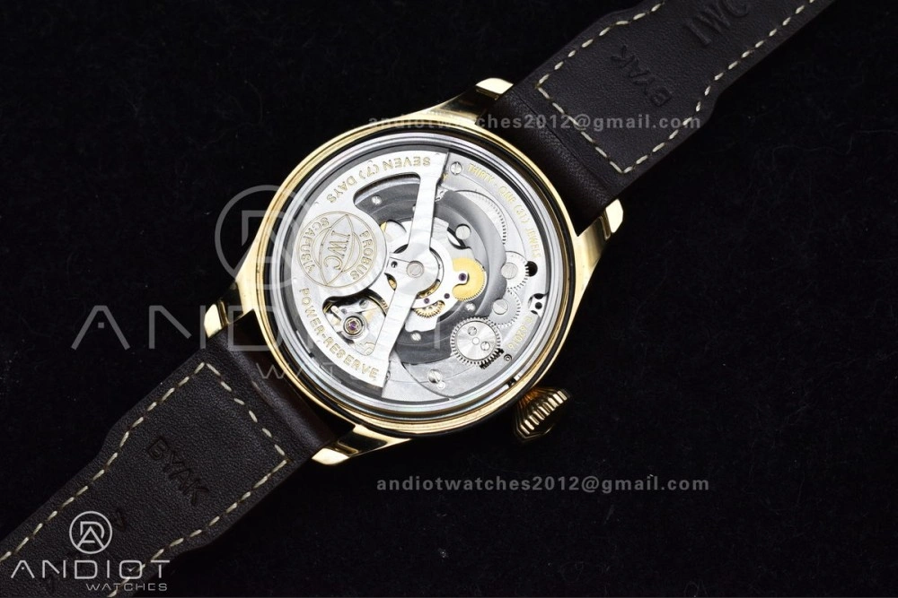 Big Pilot IW501005 Real Bronze ZF 1:1 Best Edition Black Dial on Brown Leather Strap A Minimalist 519