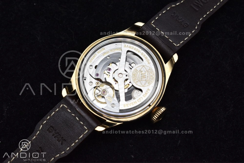Big Pilot IW501005 Real Bronze ZF 1:1 Best Edition Black Dial on Brown Leather Strap A Minimalist 519