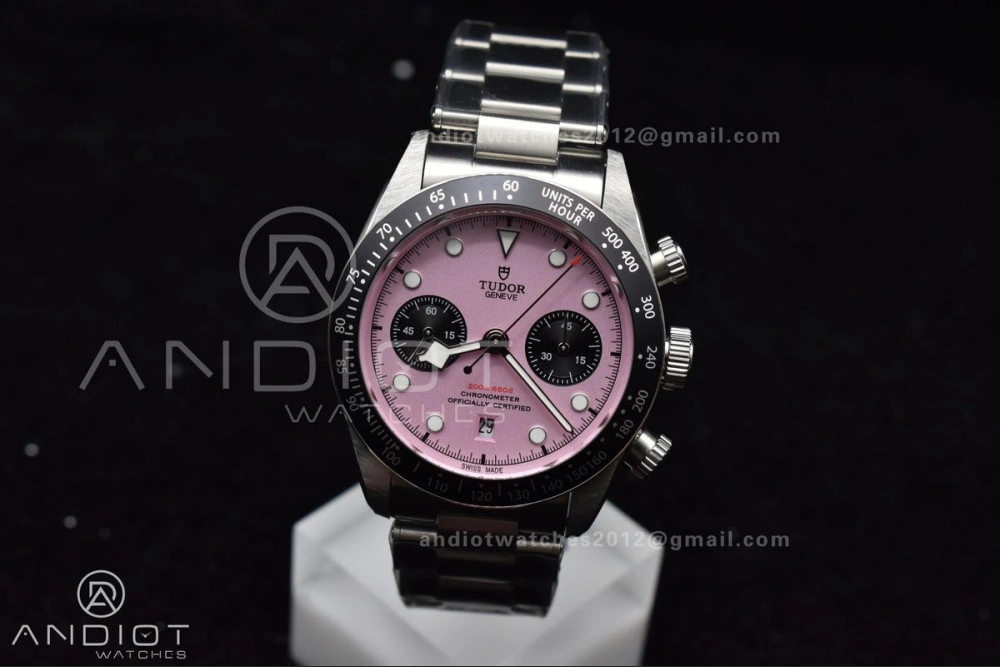 Black Bay Chrono SS TWF 1:1 Best Edition 2024 Pink Dial on SS Bracelet A Contemporary 1259