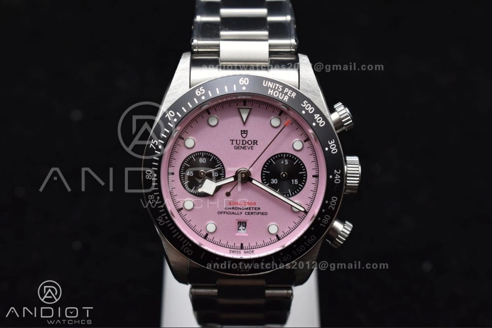 Black Bay Chrono SS TWF 1:1 Best Edition 2024 Pink Dial on SS Bracelet A Contemporary 1259