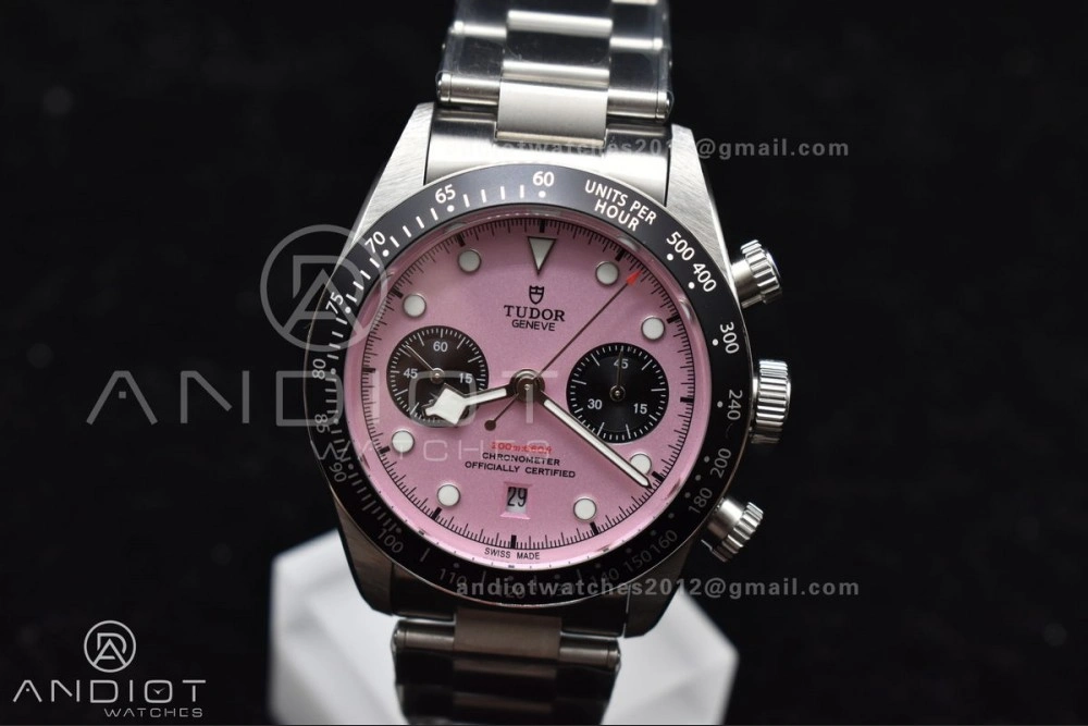 Black Bay Chrono SS TWF 1:1 Best Edition 2024 Pink Dial on SS Bracelet A Contemporary 1259