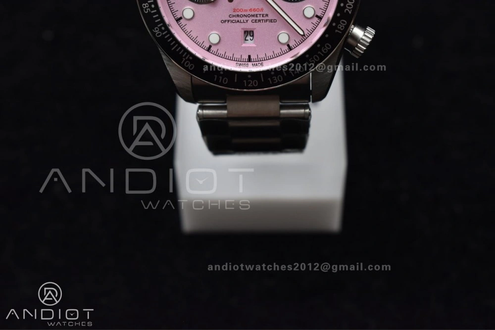 Black Bay Chrono SS TWF 1:1 Best Edition 2024 Pink Dial on SS Bracelet A Contemporary 1259