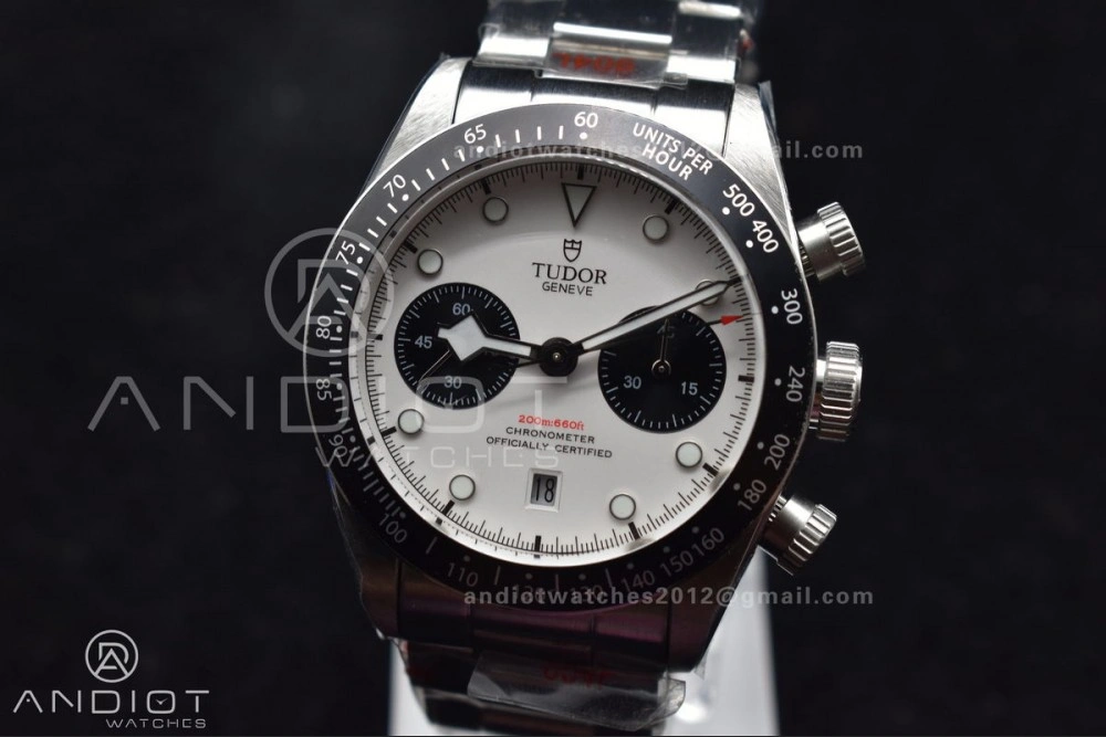 ComfortFit Black Bay Chrono SS TWS 1:1 Best Edition White Dial on SS Bracelet A 1250