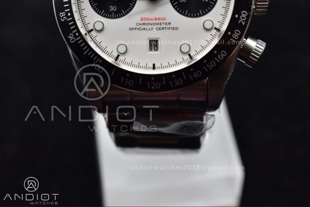 HighQuality Black Bay Chrono SS TWS 1:1 Best Edition White Dial on SS Bracelet A 522