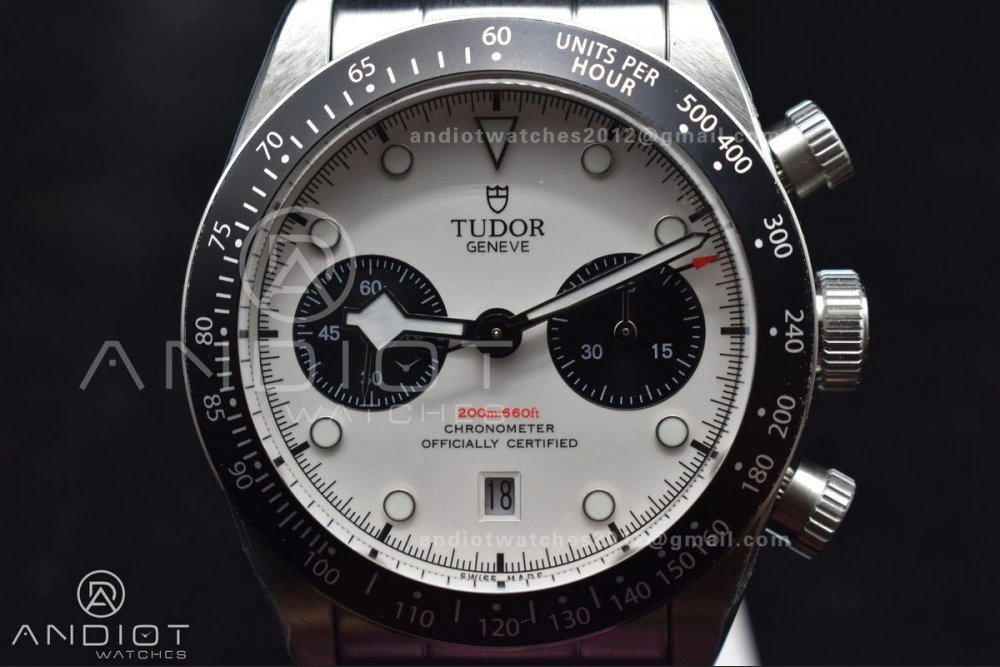 HighQuality Black Bay Chrono SS TWS 1:1 Best Edition White Dial on SS Bracelet A 522