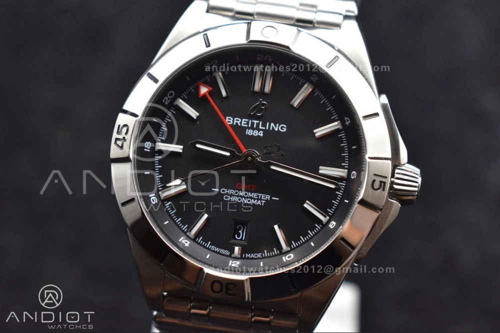 Breathable Breitling BLS Factory Chronomat Automatic 1:1 Best Edition GMT 40mm Black Dial On SS Bracelet A 172
