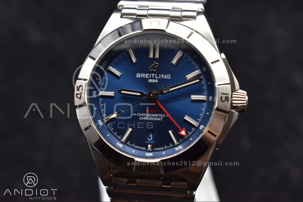OdorResistant Breitling BLS Factory Chronomat Automatic 1:1 Best Edition GMT 40mm Blue Dial On SS Bracelet A 526