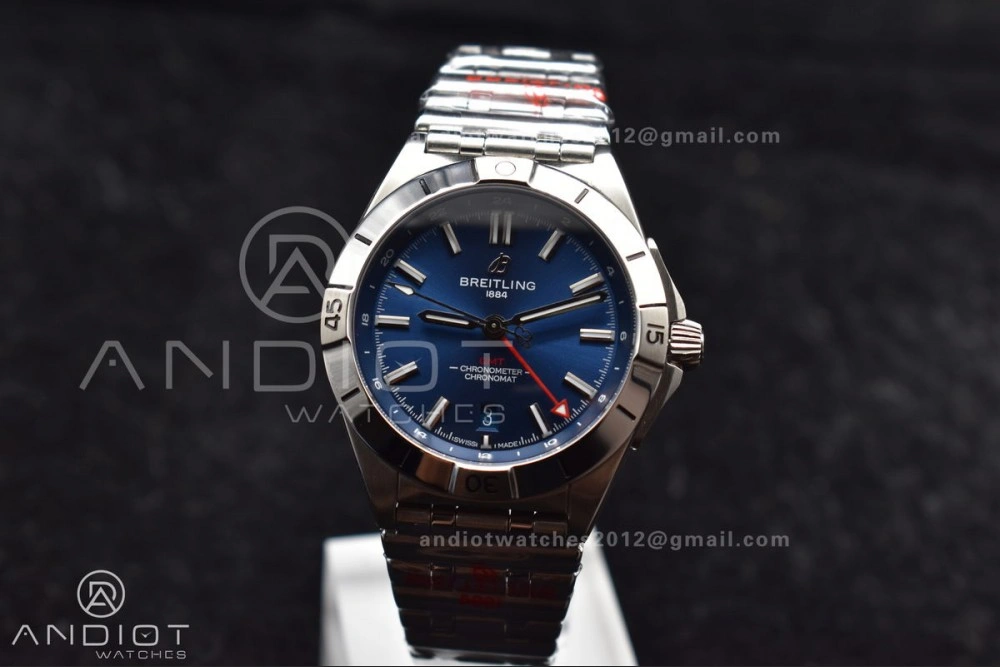 OdorResistant Breitling BLS Factory Chronomat Automatic 1:1 Best Edition GMT 40mm Blue Dial On SS Bracelet A 526