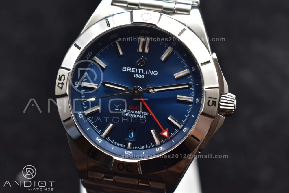 OdorResistant Breitling BLS Factory Chronomat Automatic 1:1 Best Edition GMT 40mm Blue Dial On SS Bracelet A 526