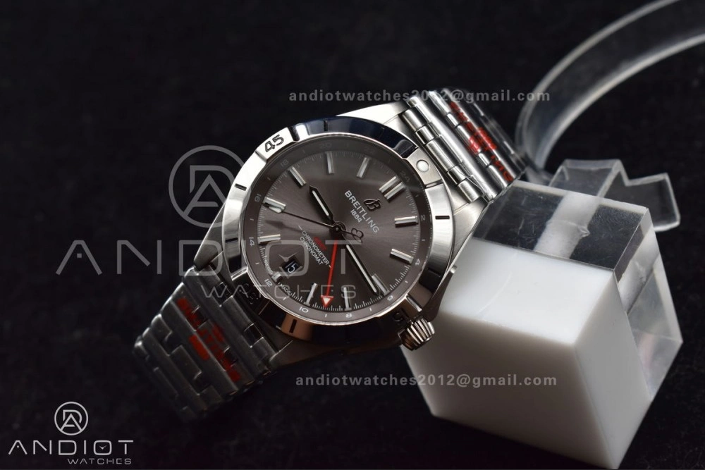 Breitling BLS Factory Chronomat Automatic 1:1 Best Edition GMT 40mm Grey Dial on SS Bracelet A SoftTouch 529