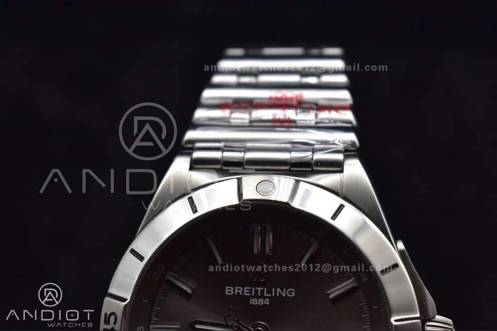 Breitling BLS Factory Chronomat Automatic 1:1 Best Edition GMT 40mm Grey Dial on SS Bracelet A SoftTouch 529