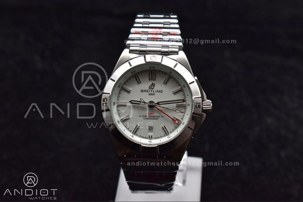 Efficient Breitling BLS Factory Chronomat Automatic 1:1 Best Edition GMT 40mm White Dial On SS Bracelet A 162