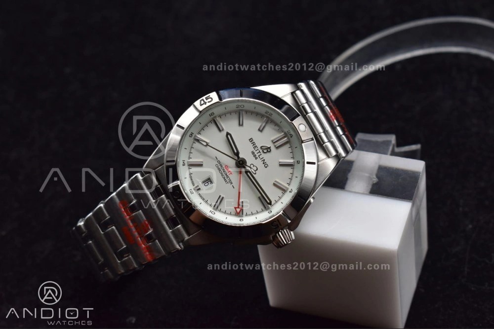 Efficient Breitling BLS Factory Chronomat Automatic 1:1 Best Edition GMT 40mm White Dial On SS Bracelet A 162