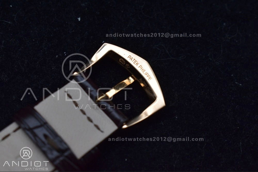 Calatrava 5227R SS 3KF 1:1 Best Edition White Dial on Brown Leather Strap A324 Super Clone V QuickDry 373