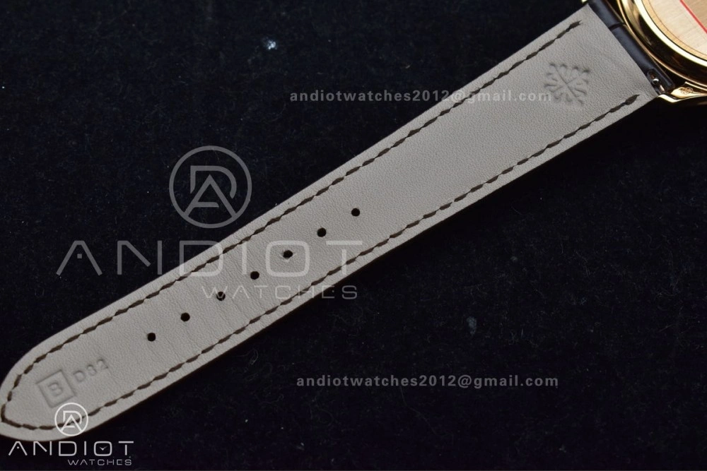 Calatrava 5227R SS 3KF 1:1 Best Edition White Dial on Brown Leather Strap A324 Super Clone V QuickDry 373
