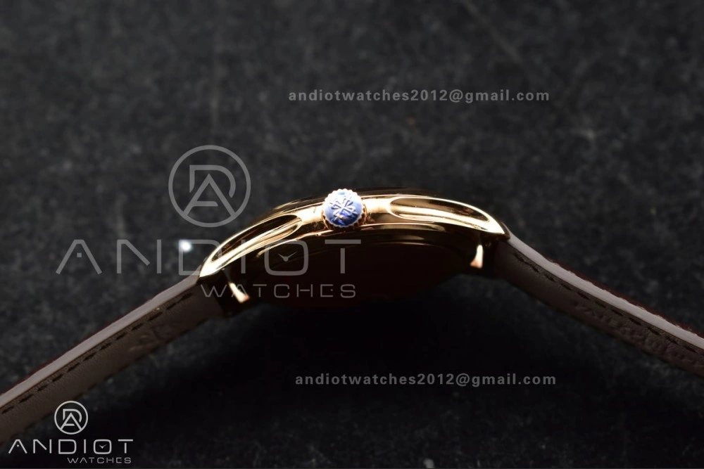 Calatrava 5227R SS 3KF 1:1 Best Edition White Dial on Brown Leather Strap A324 Super Clone V QuickDry 373