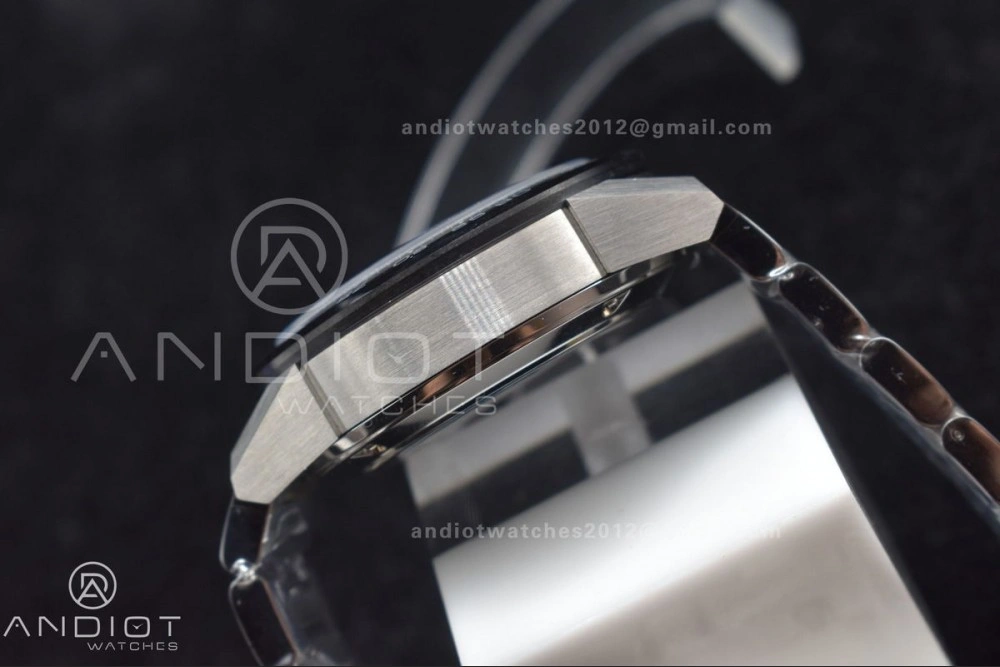 EasyMatch Calibre Heuer 01 Chrono SS XF 1:1 Best Edition Black Dial on SS Bracelet Strap A 1245