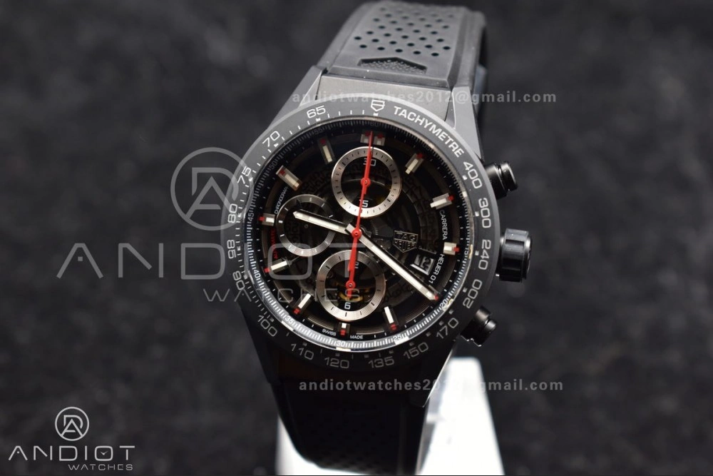 SportInspired Carrera Cal. HEUER 01 45mm Full Blk Ceramic XF A 1247