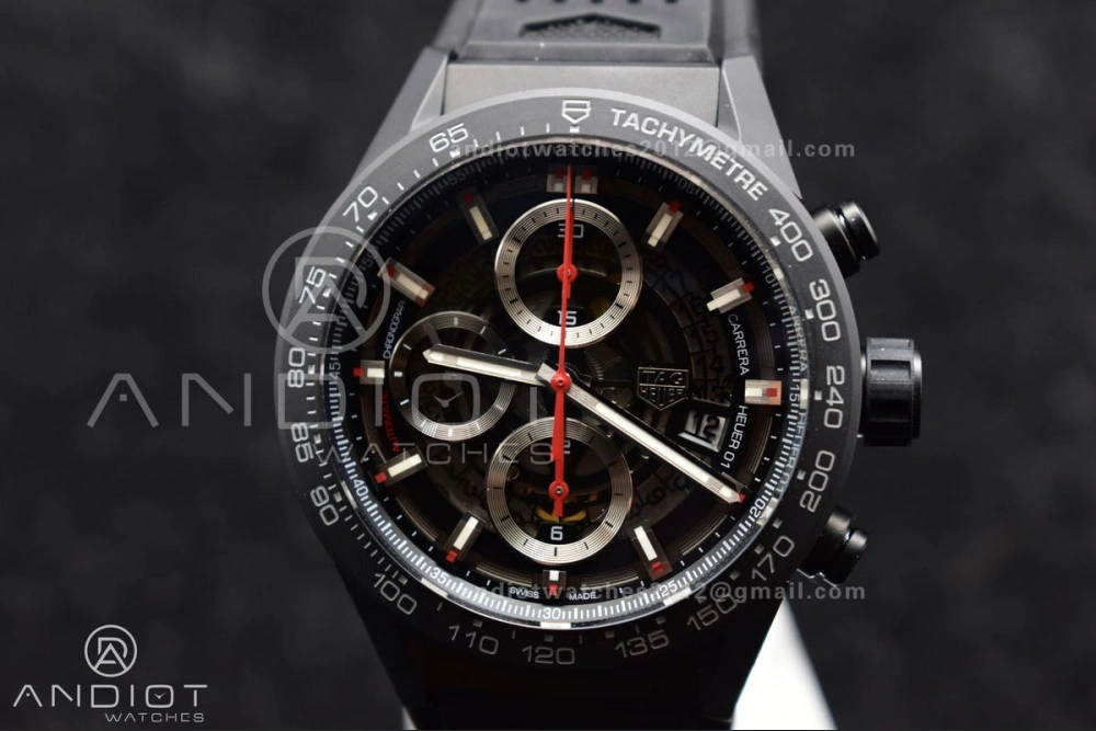 SportInspired Carrera Cal. HEUER 01 45mm Full Blk Ceramic XF A 1247