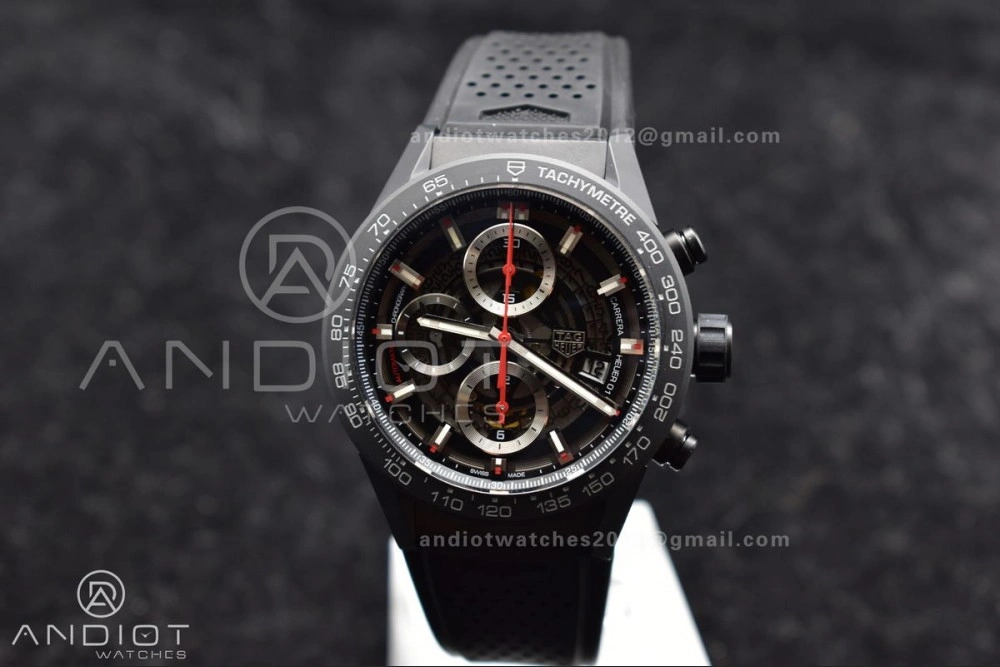SportInspired Carrera Cal. HEUER 01 45mm Full Blk Ceramic XF A 1247