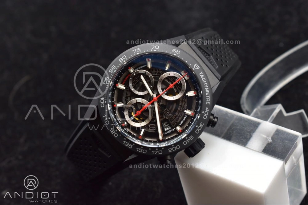 SportInspired Carrera Cal. HEUER 01 45mm Full Blk Ceramic XF A 1247