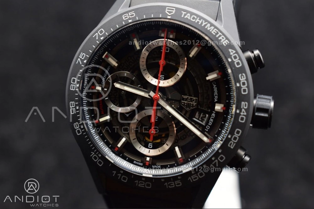 SportInspired Carrera Cal. HEUER 01 45mm Full Blk Ceramic XF A 1247