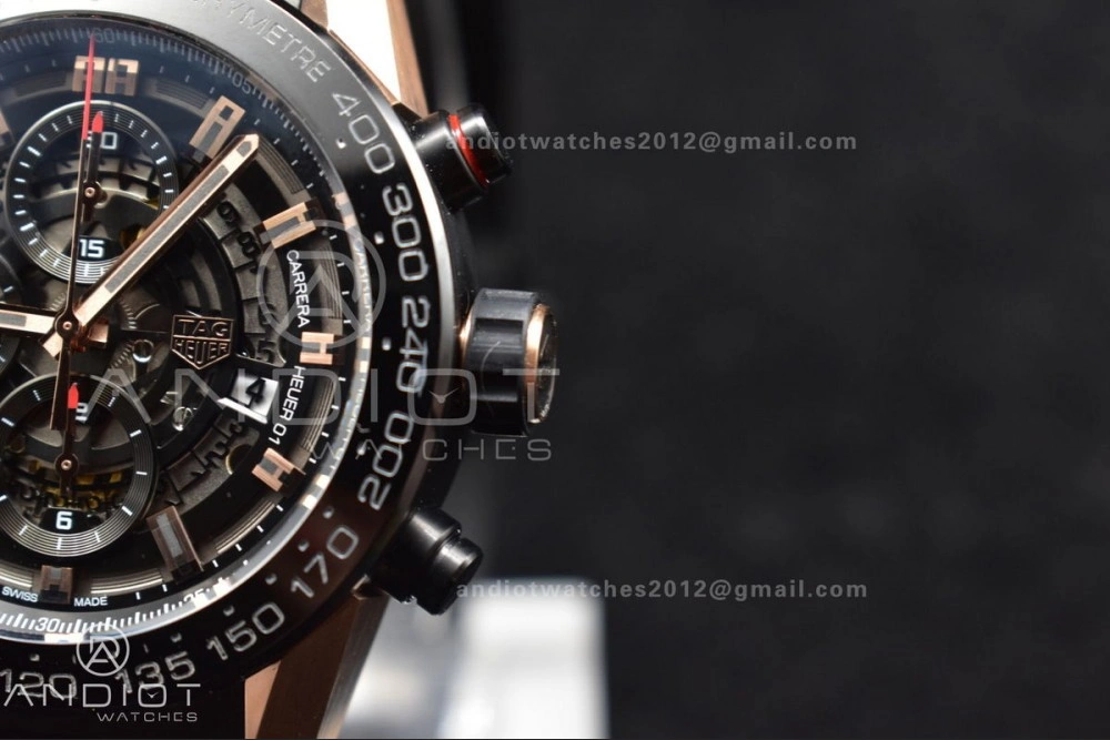 Carrera Cal. HEUER 01 45mm RG RU Blk XF A Tailored 1248