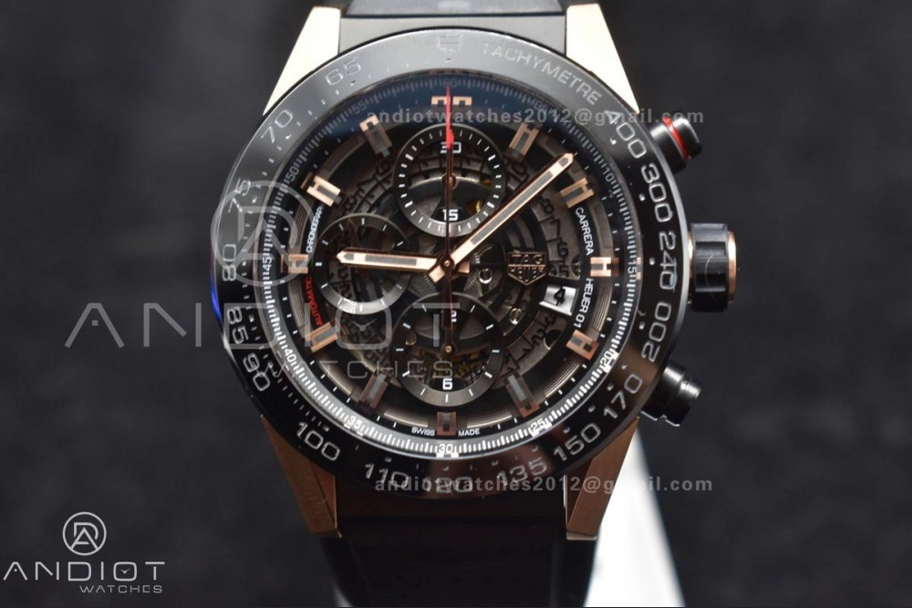 Carrera Cal. HEUER 01 45mm RG RU Blk XF A Tailored 1248