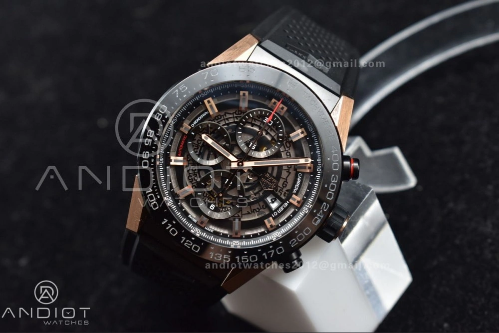 Carrera Cal. HEUER 01 45mm RG RU Blk XF A Tailored 1248