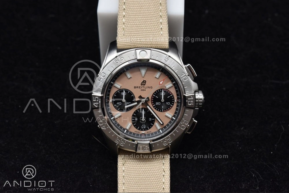 Chronograph Avenger B01 44mm BLSF 1:1 Best Edition Khaki Dial On Nato Strap A Functional 165